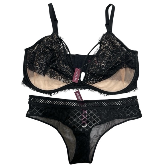 Adore Me Jenni Unlined Plunge Bra & Panty Set - Picture 1 of 6